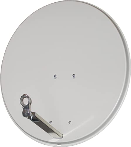Sky Vision IDEAL 78 Alu-Satellitenspiegel hell RAL 7035 (40mm Feedaufnahme, 32-60mm Mastaufnahme, 75x69 cm Reflektorgröße, Alu, Elevations-Skala, einfache und schnelle Montage) von Sky Vision
