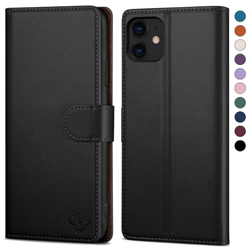 SkyDuck iPhone 11 6.1" Flip Wallet Case mit Tempered Film - Schwarz - PU Leder mit RFID-Schutz - Stoßfest - Klapphülle mit Kartenfach und Notiztasche SkyDuck iPhone 11 6.1" Flip Wallet Case mit Tempered Film - Schwarz - PU Leder mit RFID-Schutz - Stoßfest - Klapphülle mit Kartenfach und Notiztasche von SkyDuck