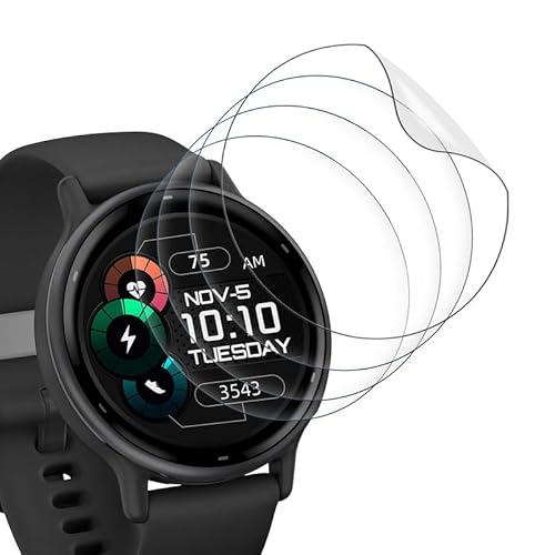 SkyKeep (4 Stücke für Schutz Garmin Vivoactive 5 Folie Schutzfolie Garmin Vivoactive 5 Displayschutz Folie (Soft TPU)(HD Displayschutzfolie)(Ultra-klar)(Anti-Bläschen)(Anti-Kratzen) von SkyKeep