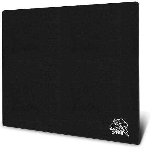 SkyPAD Glas 3.0 Gaming Mauspad mit Cloud Logo | Professionelle Große Mausmatte | 300 x 350 mm | Schwarz | Spezielle Glasoberfläche mit Verbesserter Präzision Und Geschwindigkeit von SkyPAD