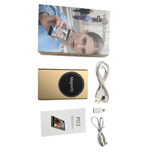 SkyPOOU Handy-Bildschirm mit Backup-Strom-Funktion, flexible Montagemöglichkeit für einfaches Selfie und Vlogs von SkyPOOU