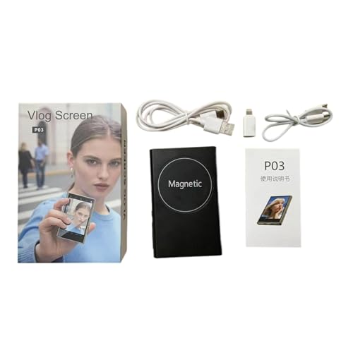 SkyPOOU Handy-Bildschirm mit Backup-Strom-Funktion, flexible Montagemöglichkeit für einfaches Selfie und Vlogs von SkyPOOU
