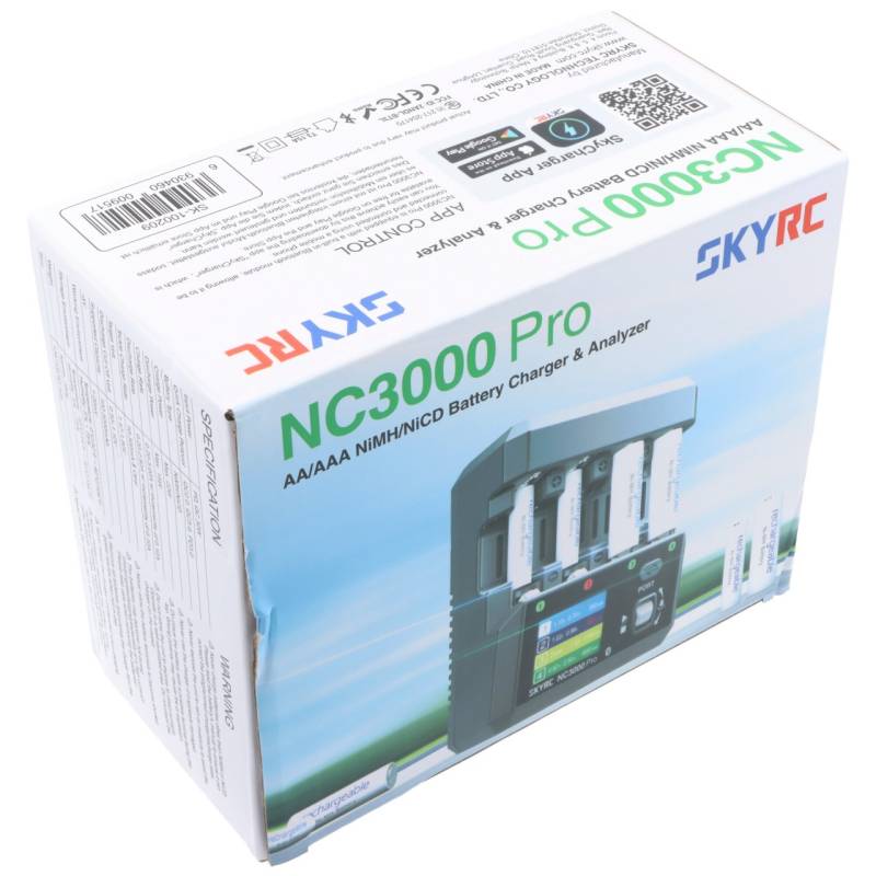 SkyRC NC3000 Pro intelligentes Ladegerät mit Analyse-Funktion für NiMH/NiCD Akkus der Größe AA, AAA von SkyRC