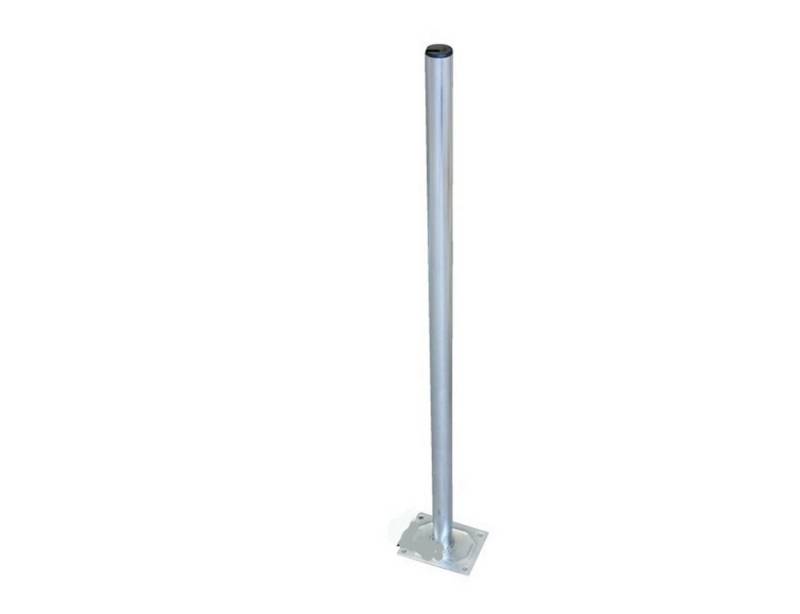 SkyRevolt 100cm Mast 38mm Standfuss Stahl SAT Antennenmast Flach-Dach Ständer SAT-Halterung von SkyRevolt