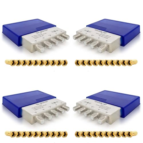 SkyRevolt 4X DiSEqC Schalter 4/1 SAT Umschalter mit Wetterschutzgehäuse Switch für bis zu 4 LNB 40x F-Stecker SkyRevolt 4X DiSEqC Schalter 4/1 SAT Umschalter mit Wetterschutzgehäuse Switch für bis zu 4 LNB 40x F-Stecker von SkyRevolt