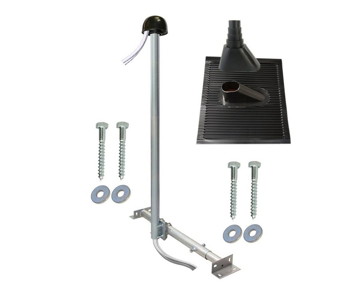 SkyRevolt Aufdachsparrenhalter SAT TV 120cm Mast Alu Tülle schwarz Mastkappe SAT-Halterung SkyRevolt Aufdachsparrenhalter SAT TV 120cm Mast Alu Tülle schwarz Mastkappe SAT-Halterung von SkyRevolt