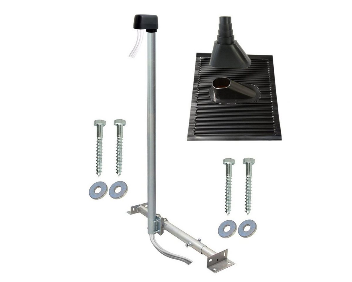 SkyRevolt Aufdachsparrenhalter SAT TV 120cm Mast Alu-Ziegel Tülle schwarz Kappe SAT-Halterung SkyRevolt Aufdachsparrenhalter SAT TV 120cm Mast Alu-Ziegel Tülle schwarz Kappe SAT-Halterung von SkyRevolt
