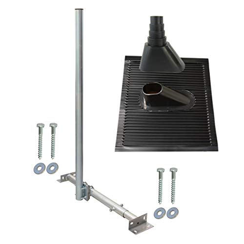 SkyRevolt Aufdachsparrenhalter SAT TV Dachsparrenhalter 120cm Kabeleinführung Mast 48mm Aufdach-Sparren-Halterung für Satellitenschüssel | Dachmontage-Set SkyRevolt Aufdachsparrenhalter SAT TV Dachsparrenhalter 120cm Kabeleinführung Mast 48mm Aufdach-Sparren-Halterung für Satellitenschüssel | Dachmontage-Set von SkyRevolt