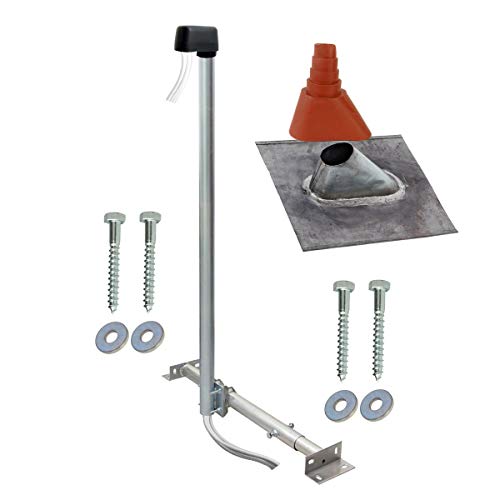 SkyRevolt Aufdachsparrenhalter SAT TV Dachsparrenhalter 120cm Mast Halterung für Satellitenschüssel | Antennen Dachmontage Set SkyRevolt Aufdachsparrenhalter SAT TV Dachsparrenhalter 120cm Mast Halterung für Satellitenschüssel | Antennen Dachmontage Set von SkyRevolt