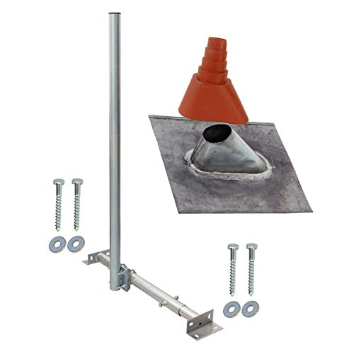 SkyRevolt Aufdachsparrenhalter SAT TV Dachsparrenhalter 120cm Mast Sparren-Halterung für Satellitenschüssel | Dachmontage-Set SkyRevolt Aufdachsparrenhalter SAT TV Dachsparrenhalter 120cm Mast Sparren-Halterung für Satellitenschüssel | Dachmontage-Set von SkyRevolt