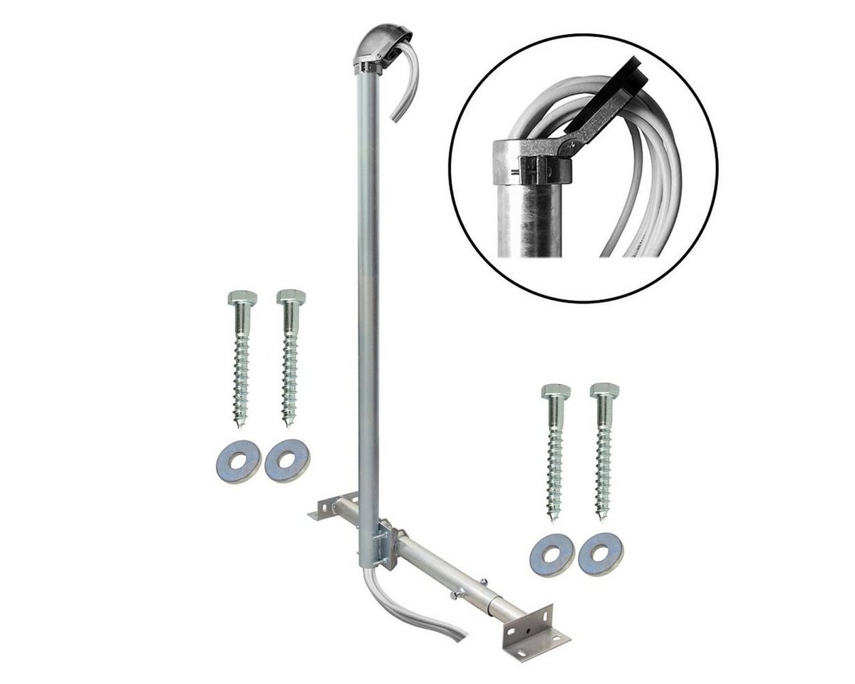 SkyRevolt Aufdachsparrenhalter feuerverzinktes 120cm Mastkappe Schrauben SAT-Halterung SkyRevolt Aufdachsparrenhalter feuerverzinktes 120cm Mastkappe Schrauben SAT-Halterung von SkyRevolt