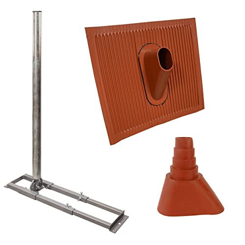 SkyRevolt Aufsparrenhalter Set 1m Mast Stahl Dach-Sparren-Halterung für SAT-Antenne ALU Dachabdeckung Manschette rot SkyRevolt Aufsparrenhalter Set 1m Mast Stahl Dach-Sparren-Halterung für SAT-Antenne ALU Dachabdeckung Manschette rot von SkyRevolt
