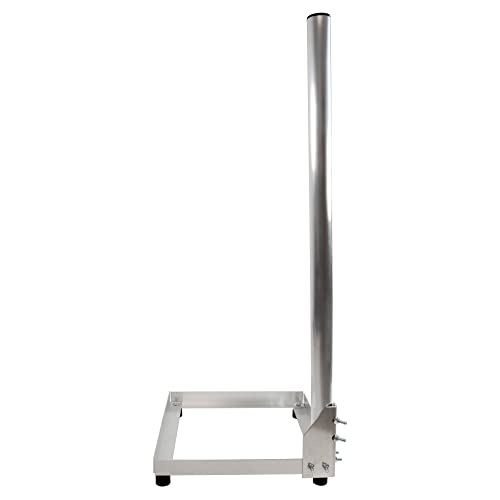 SkyRevolt Balkonständer 40x40cm Aluminium 1m Mast Ø 50mm SAT-Halterung für Satellitenschüssel Flachdachständer von SkyRevolt