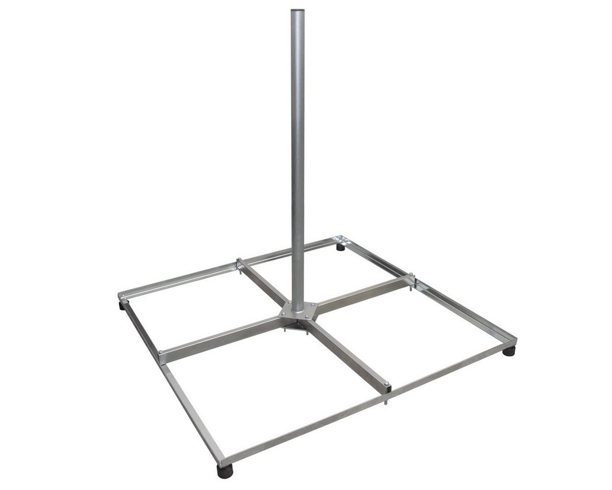 SkyRevolt Balkonständer Flachdachständer 4-fach Stahl verzinkt 4x50x50cm Mast 1m SAT-Halterung SkyRevolt Balkonständer Flachdachständer 4-fach Stahl verzinkt 4x50x50cm Mast 1m SAT-Halterung von SkyRevolt