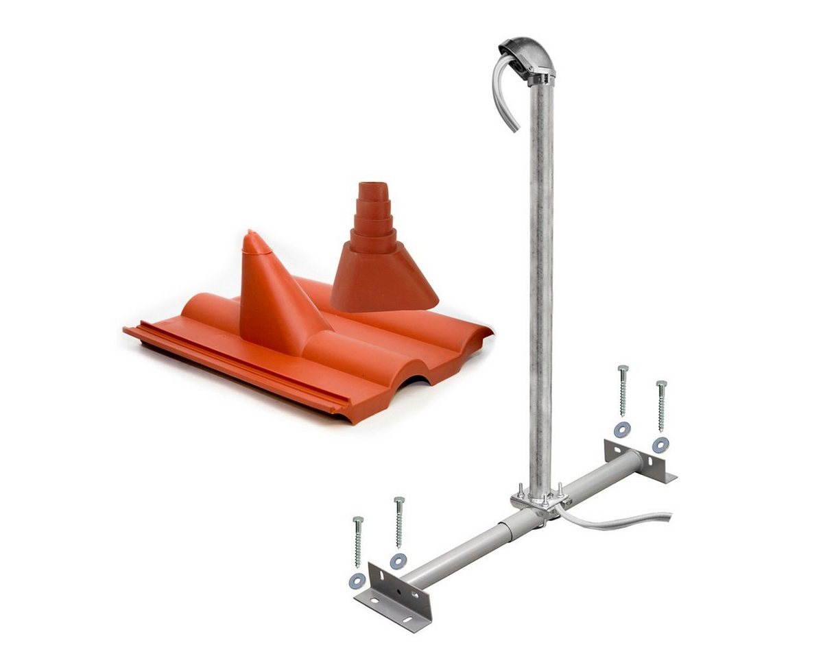 SkyRevolt Dachsparrenhalter Montageset Frankfurter-Ziegel rot ALU-Mastkappe SAT-Halterung SkyRevolt Dachsparrenhalter Montageset Frankfurter-Ziegel rot ALU-Mastkappe SAT-Halterung von SkyRevolt