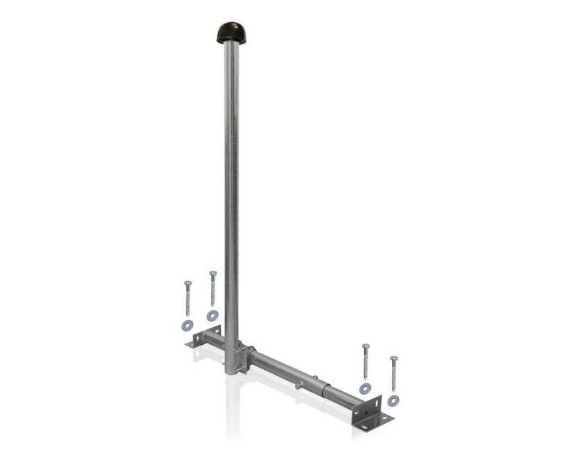 SkyRevolt Dachsparrenhalter SAT TV Mast 120cm feuerverzinkt Mastkappe SAT-Halterung von SkyRevolt