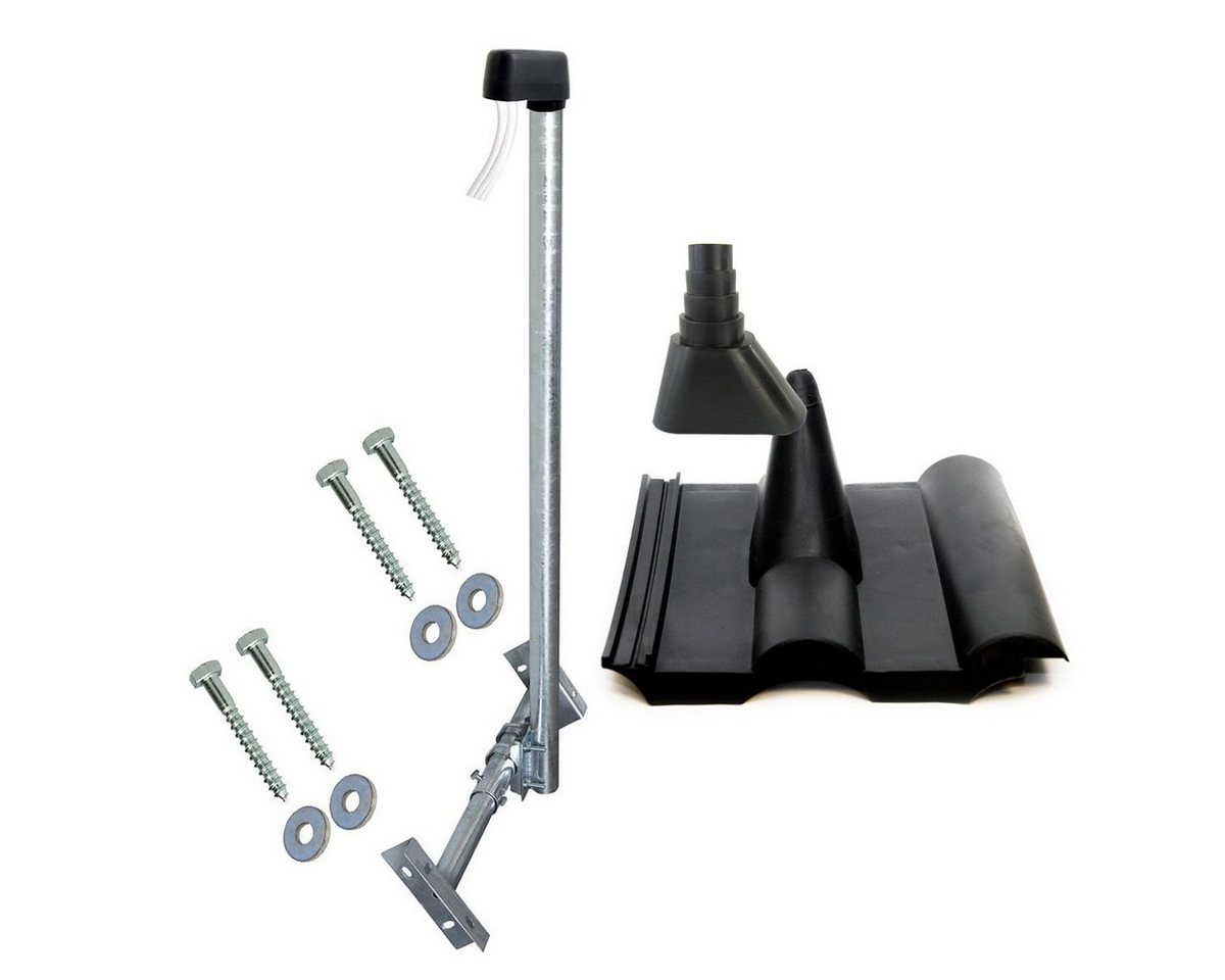 SkyRevolt SAT Dachsparrenhalter feuerverzinkt 120cm Mast Kabeldurchführung SAT-Halterung SkyRevolt SAT Dachsparrenhalter feuerverzinkt 120cm Mast Kabeldurchführung SAT-Halterung von SkyRevolt