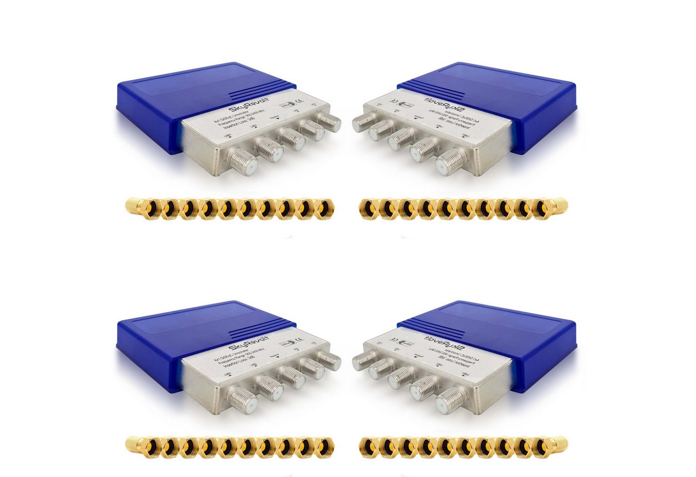 SkyRevolt SAT-Multischalter 4x DiSEqC Schalter 4/1 SAT Umschalter Wetterschutz 40x F-Stecker SkyRevolt SAT-Multischalter 4x DiSEqC Schalter 4/1 SAT Umschalter Wetterschutz 40x F-Stecker von SkyRevolt