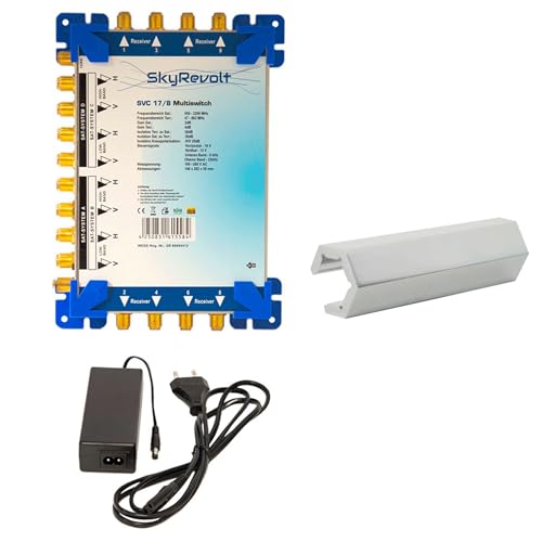 SkyRevolt SVC 17/8 Multiswitch externes Netzteil Multischalter 4 SAT für 8 Anschlüsse Satverteiler Aufdrehhilfe für F-Stecker SkyRevolt SVC 17/8 Multiswitch externes Netzteil Multischalter 4 SAT für 8 Anschlüsse Satverteiler Aufdrehhilfe für F-Stecker von SkyRevolt