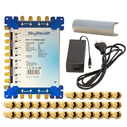 SkyRevolt SVC 17/8 Multiswitch externes Netzteil Multischalter 4 SAT für 8 Anschlüsse Satverteiler F-Aufdrehhilfe 32x F-Stecker SkyRevolt SVC 17/8 Multiswitch externes Netzteil Multischalter 4 SAT für 8 Anschlüsse Satverteiler F-Aufdrehhilfe 32x F-Stecker von SkyRevolt