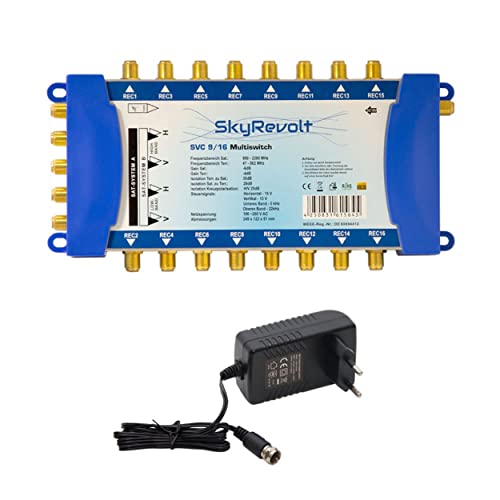 SkyRevolt SVC 9/16 Multiswitch externes Netzteil Multischalter 2 SAT für 16 Anschlüsse Satverteiler Digital HDTV FullHD 4K UHD 8K SkyRevolt SVC 9/16 Multiswitch externes Netzteil Multischalter 2 SAT für 16 Anschlüsse Satverteiler Digital HDTV FullHD 4K UHD 8K von SkyRevolt