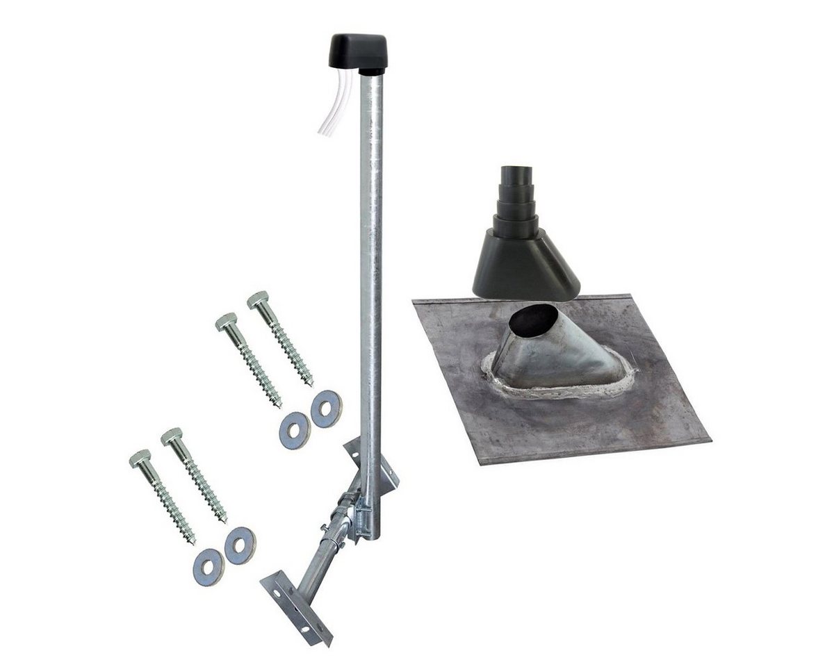 SkyRevolt SkyRevolt SAT Dachsparrenhalter 120cm Mast 48mm Blei Dachmontage Set SAT-Halterung SkyRevolt SkyRevolt SAT Dachsparrenhalter 120cm Mast 48mm Blei Dachmontage Set SAT-Halterung von SkyRevolt