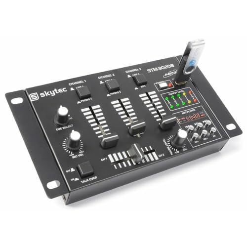 SkyTec STM-3020 4-Kanal-Mischpult mit USB und MP3 von SkyTec