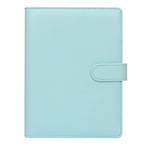 Skycase A5 Binder,6 Löcher Loseblatt Binder, PU Leder Budget, Notizbuch,Ringbuchordner Ringbinder Planer Ordner Portfolio,Ringbuch DIN,Notebook Cover für Füllpapier,Blau von Skycase