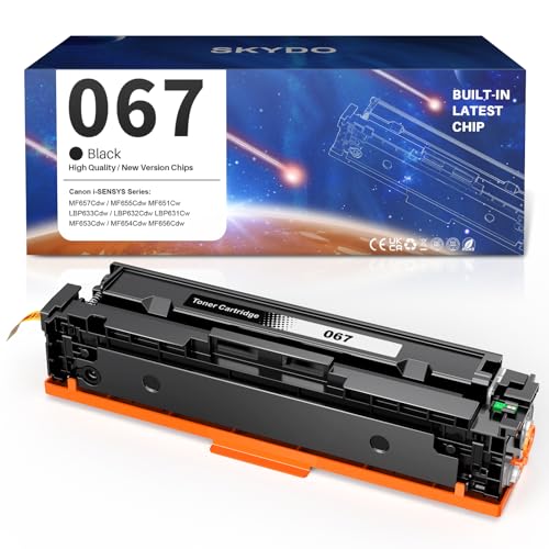 Skydo CN067 067 Toner Set Kompatible für Canon 067 067H Toner für Canon i-SENSYS MF657Cdw MF655Cdw MF651Cw LBP633Cdw LBP631Cw LBP632Cdw MF653Cdw MF654Cdw MF656Cdw (067 Toner Schwarz) von Skydo