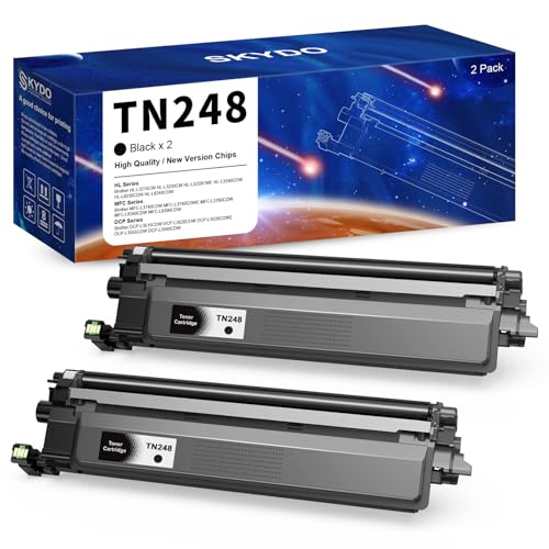 TN248 Toner kompatibel für Brother TN248 TN248XL Toner TN248BK für Brother DCP-L3515CDW DCP-L3520CDW HL-L3215CW HL-L3220CW HL-L3220CWE HL-L3240CDW MFC-L3740CDW MFC-L3760CDW，2X TN248 schwarz von Skydo