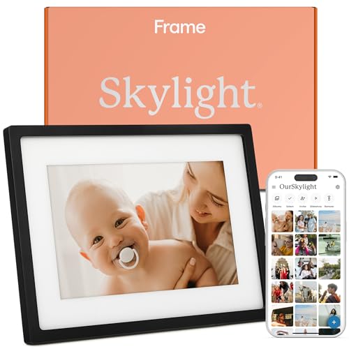 Skylight Frame - WLAN Digitaler Billderrahmen, 10 Zoll Touch-Screen, Fotos sofort per E-Mail oder App senden, Cloud Storage - tolles Geschenk von Skylight