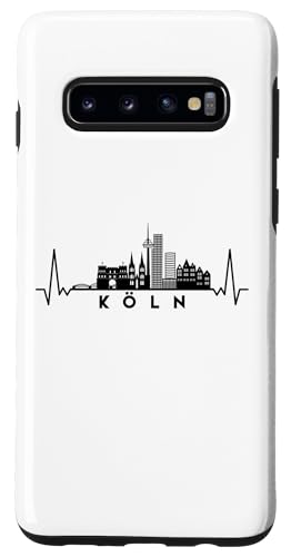 Hülle für Galaxy S10 Herzschlag Skyline Deutschland Cologne-Köln von Skyline-City-Vacation-Travel Accessory Gift Shirt
