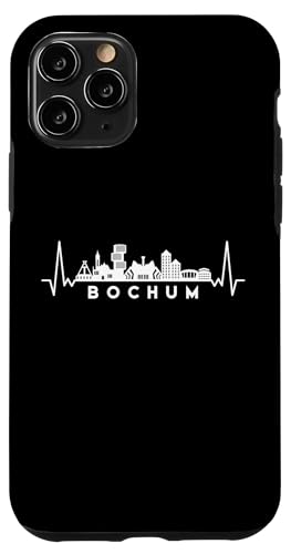 Hülle für iPhone 11 Pro Herzschlag Skyline Germany Bochum von Skyline-City-Vacation-Travel Accessory Gift Shirt