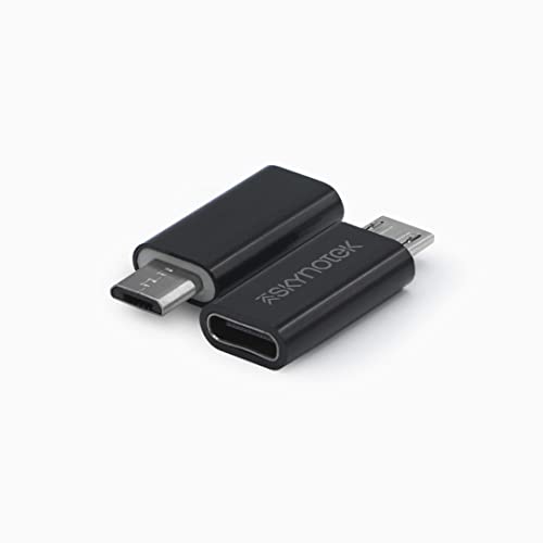 Skynotek Adapter USB 3.1 Typ C auf Micro-USB Typ B, Laden und Synchronisieren von Daten, Konverter-Buchse Typ C auf Micro-USB-Stecker, Schwarz, leicht und kompakt Skynotek Adapter USB 3.1 Typ C auf Micro-USB Typ B, Laden und Synchronisieren von Daten, Konverter-Buchse Typ C auf Micro-USB-Stecker, Schwarz, leicht und kompakt von Skynotek