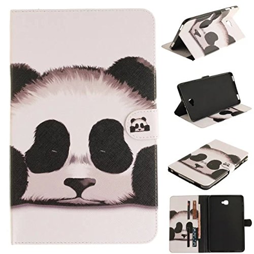 Skytar Hülle für Galaxy Tab A6 10.1 - PU Leder Schutzhülle Flip Cover Case für Samsung Galaxy Tab A 10.1 Zoll (2016) SM-T580N / SM-T585N Tablet Brieftasche Etui mit Support-Funktion,Panda von Skytar