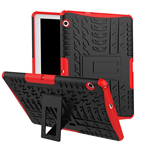 Skytar Hybrid Dura Layer Hard PC Schutzhülle TPU Silikon Case für Huawei MediaPad T3 Rot von Skytar