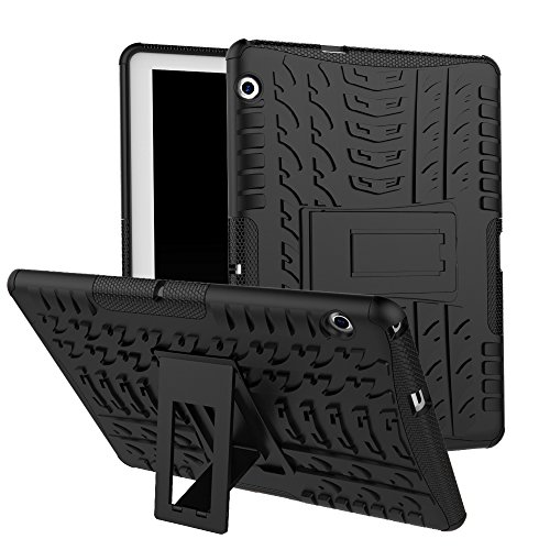 Skytar Hybrid Dura Layer Hard PC Schutzhülle TPU Silikon Case für Huawei MediaPad T3 Schwarz von Skytar