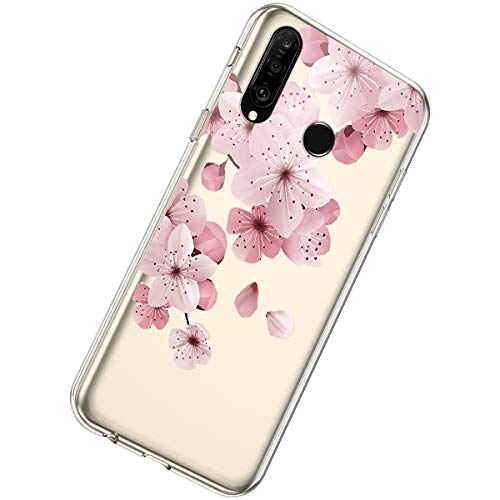 Herbests Kompatibel mit Huawei P30 Lite Hülle Durchsichtige Silikon Schutzhülle Transparent Mit Muster Motiv Blumen Weich TPU HandyHülle Ultradünn Clear Backcover Case,Pfirsichblüte Herbests Kompatibel mit Huawei P30 Lite Hülle Durchsichtige Silikon Schutzhülle Transparent Mit Muster Motiv Blumen Weich TPU HandyHülle Ultradünn Clear Backcover Case,Pfirsichblüte von Skyvov