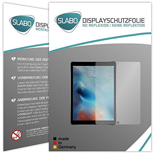 Slabo 2 x Displayschutzfolie für iPad Pro (12,9") Displayschutz Schutzfolie Folie No Reflexion | Keine Reflektion MATT von Slabo