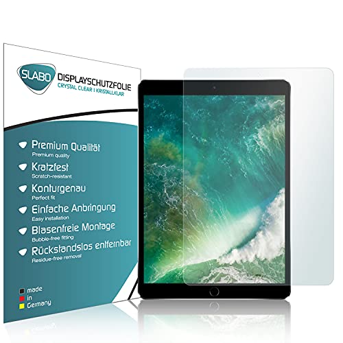 Slabo 2 x Displayschutzfolie für iPad Pro | iPad Air (10,5", Wi-Fi + Cellular) | iPad Air 3 Displayschutz Schutzfolie Folie Crystal Clear KLAR von Slabo