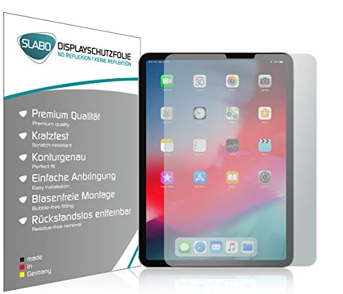 Slabo 2 x Displayschutzfolie kompatibel mit iPad Air 10,9" (4. Gen. | 2020) | iPad Pro 11" (1. - 3. Gen. | 2018-2021) Displayschutz Schutzfolie Folie No Reflexion | Keine Reflektion MATT von Slabo