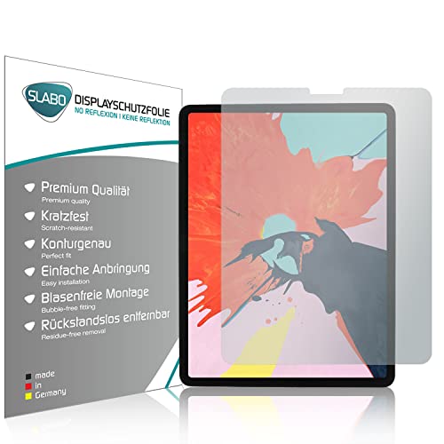 Slabo 2 x Displayschutzfolie kompatibel mit iPad Pro 12,9" (3. - 5. Gen. | 2018-2021) Displayschutz Schutzfolie Folie No Reflexion | Keine Reflektion MATT von Slabo