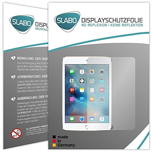 Slabo 2 x Displayschutzfolie kompatibel mit iPad Mini 4 Displayschutz Schutzfolie Folie No Reflexion|Keine Reflektion MATT - Entspiegelnd Made IN Germany Slabo 2 x Displayschutzfolie kompatibel mit iPad Mini 4 Displayschutz Schutzfolie Folie No Reflexion|Keine Reflektion MATT - Entspiegelnd Made IN Germany von Slabo