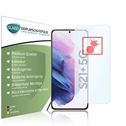 Slabo 2 x Panzerschutzfolie für Samsung Galaxy S21+ | S21 Plus (5G) Panzerfolie Displayschutzfolie Schutzfolie Folie Shockproof KLAR von Slabo