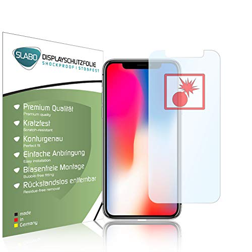 Slabo 2 x Panzerschutzfolie kompatibel mit iPhone X | iPhone XS | iPhone 11 Pro Panzerfolie Displayschutzfolie Schutzfolie Folie Shockproof KLAR - unsichtbar Made IN Germany Slabo 2 x Panzerschutzfolie kompatibel mit iPhone X | iPhone XS | iPhone 11 Pro Panzerfolie Displayschutzfolie Schutzfolie Folie Shockproof KLAR - unsichtbar Made IN Germany von Slabo