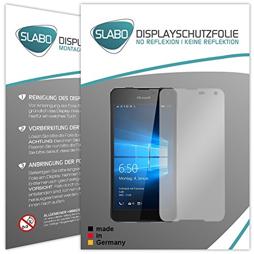 Slabo 4 x Displayschutzfolie für Microsoft Lumia 650 Displayfolie Schutzfolie Folie Zubehör No Reflexion MATT von Slabo