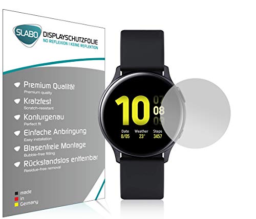 Slabo 4 x Displayschutzfolie für Samsung Galaxy Watch Active2 40mm Displayschutz Schutzfolie Folie No Reflexion | Keine Reflektion MATT Slabo 4 x Displayschutzfolie für Samsung Galaxy Watch Active2 40mm Displayschutz Schutzfolie Folie No Reflexion | Keine Reflektion MATT von Slabo
