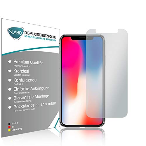 Slabo 4 x Displayschutzfolie für iPhone 11 Pro | iPhone X | iPhone XS Displayfolie Schutzfolie Folie Zubehör No Reflexion MATT von Slabo