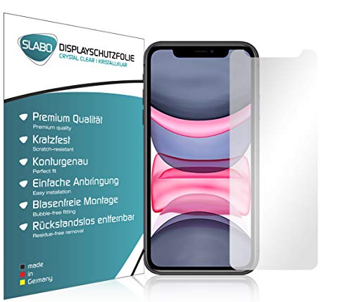 Slabo 4 x Displayschutzfolie für iPhone 11 | iPhone XR Displayfolie Schutzfolie Folie Zubehör Crystal Clear KLAR von Slabo