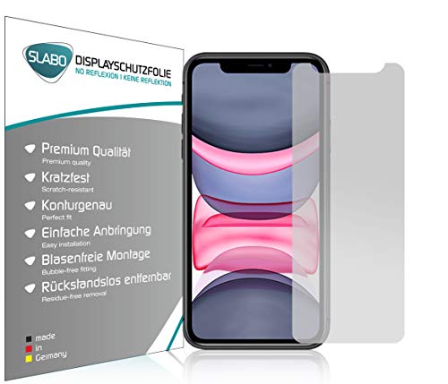 Slabo 4 x Displayschutzfolie für iPhone 11 | iPhone XR Displayfolie Schutzfolie Folie Zubehör No Reflexion MATT von Slabo